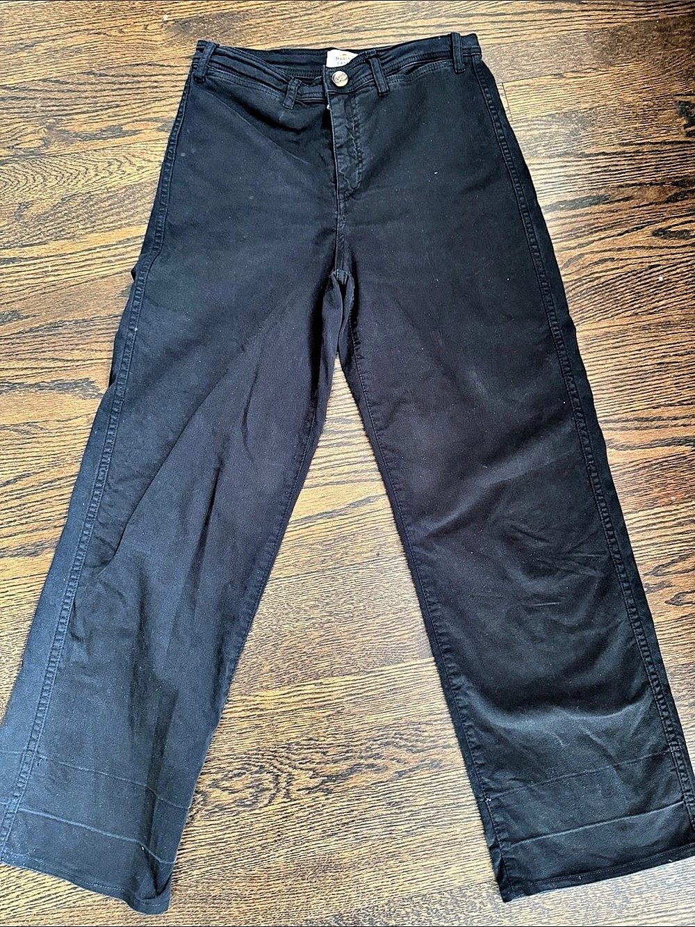 Marine Layer Jo Wide Leg Cargo Pant Black Size 6